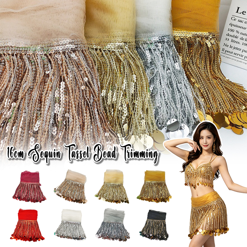 10 Yards Sequins Tassel Lace T – обзор и цена Lace Ribbon Trim