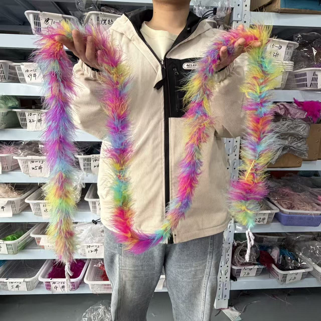 Multicolored 2Meters Marabou F – обзор и цена Feather Trim Marabou