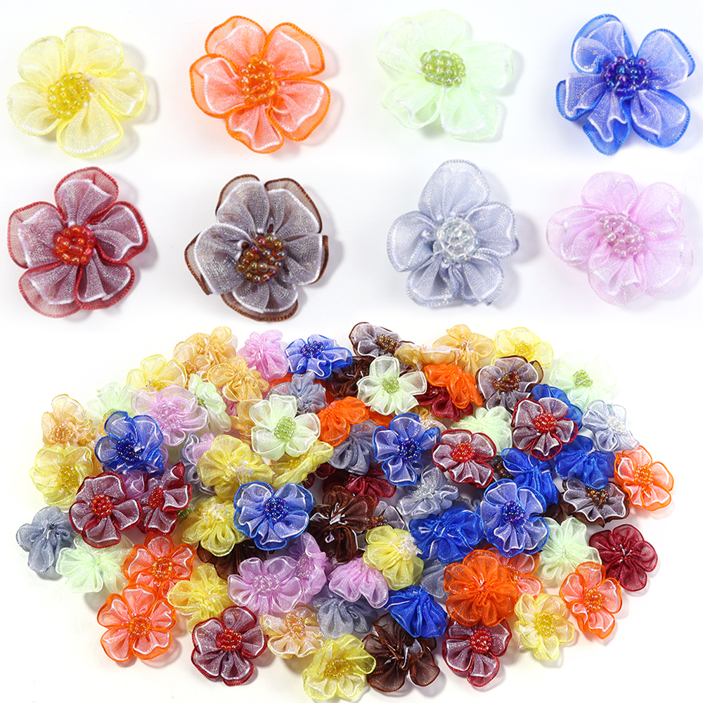 10Pcs/Lot Mesh Flower Applique – обзор и цена Applique Patch Flower