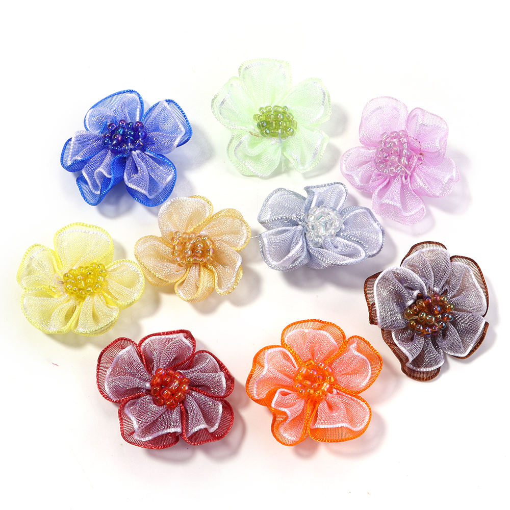 10Pcs/Lot Mesh Flower Applique – обзор и цена Applique Patch Flower