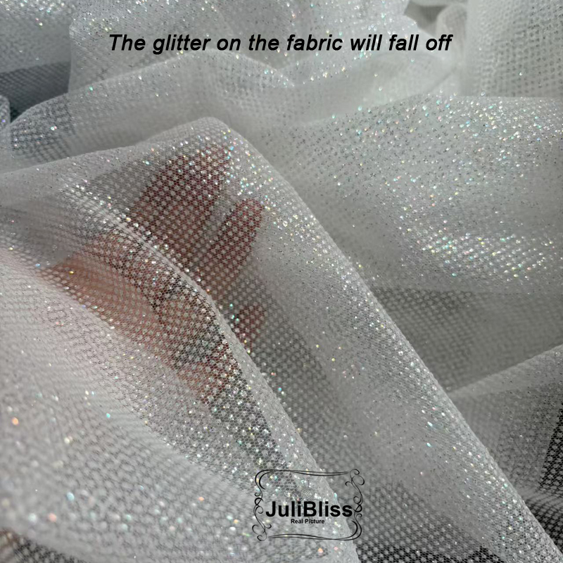 Shimmering White Glitter Tulle – обзор и цена Sequin Fabric Panel