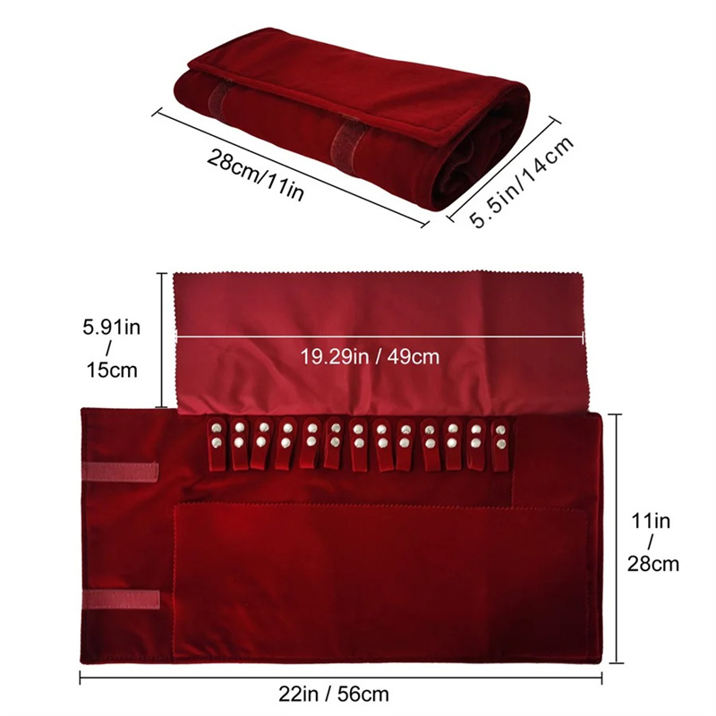 Burgundy Velvet Jewelry Roll-U – обзор и цена Velvet Ribbon Roll