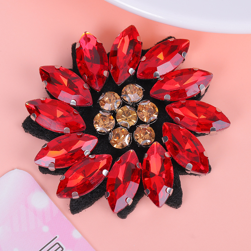 5PCS Sequined crystal beaded f – обзор и цена Applique Patch Flower