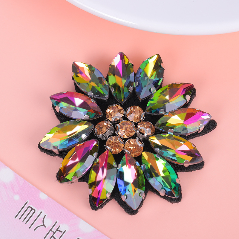 5PCS Sequined crystal beaded f – обзор и цена Applique Patch Flower