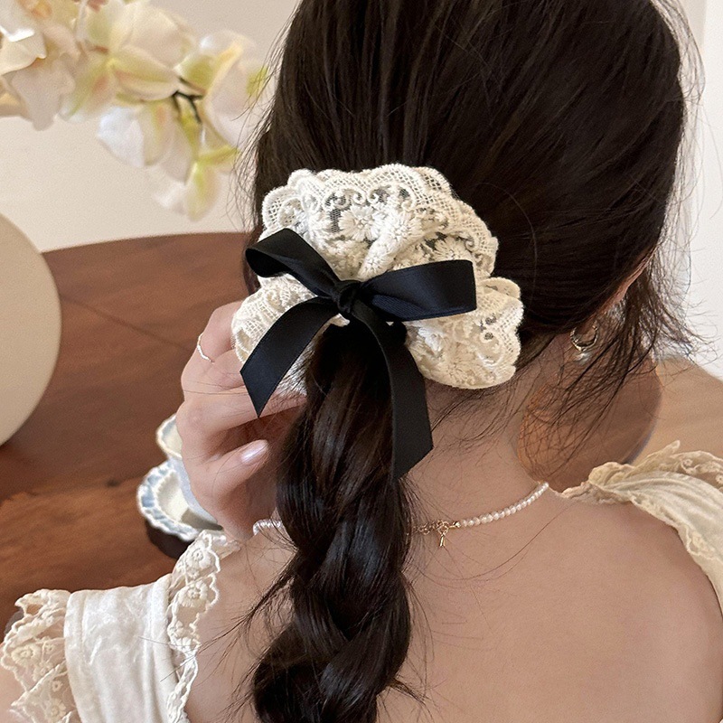 French retro double layered bo – обзор и цена Lace Ribbon Trim