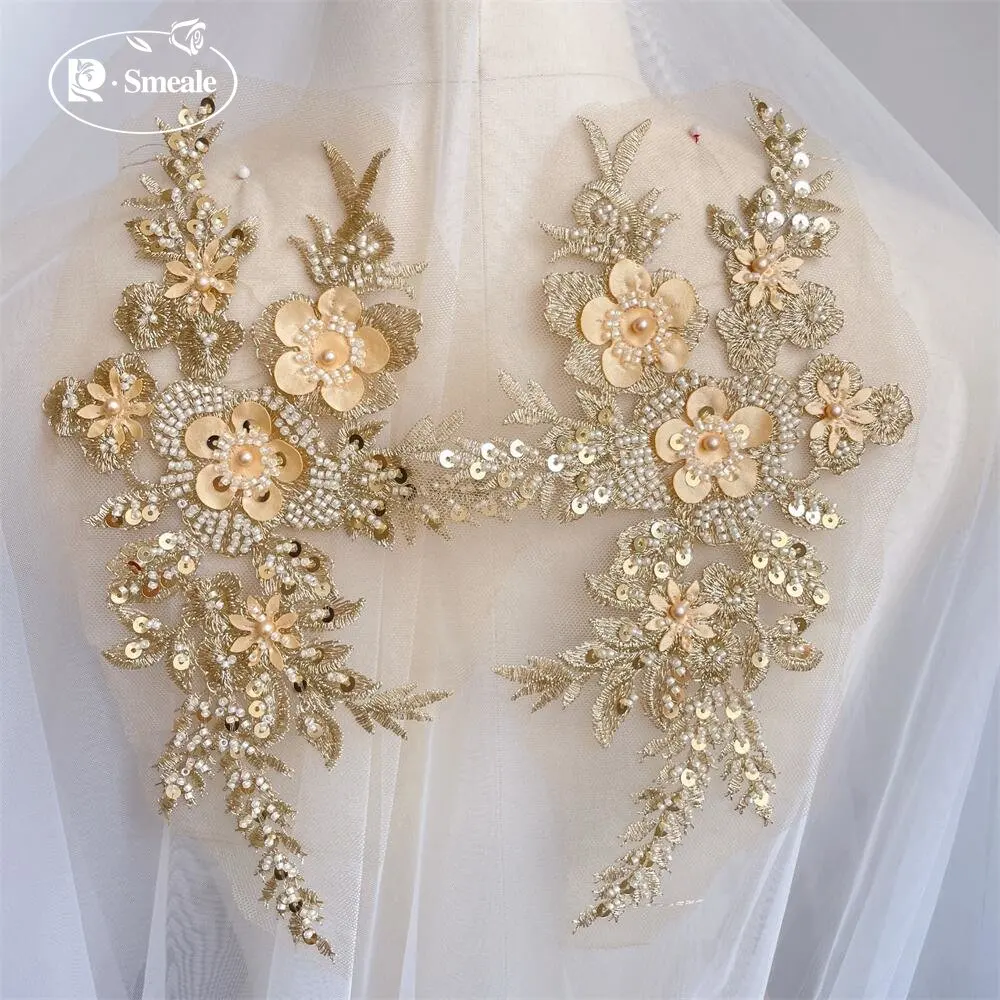 2PCS/1Pair New 12 Colors Sequi – обзор и цена Applique Patch Flower
