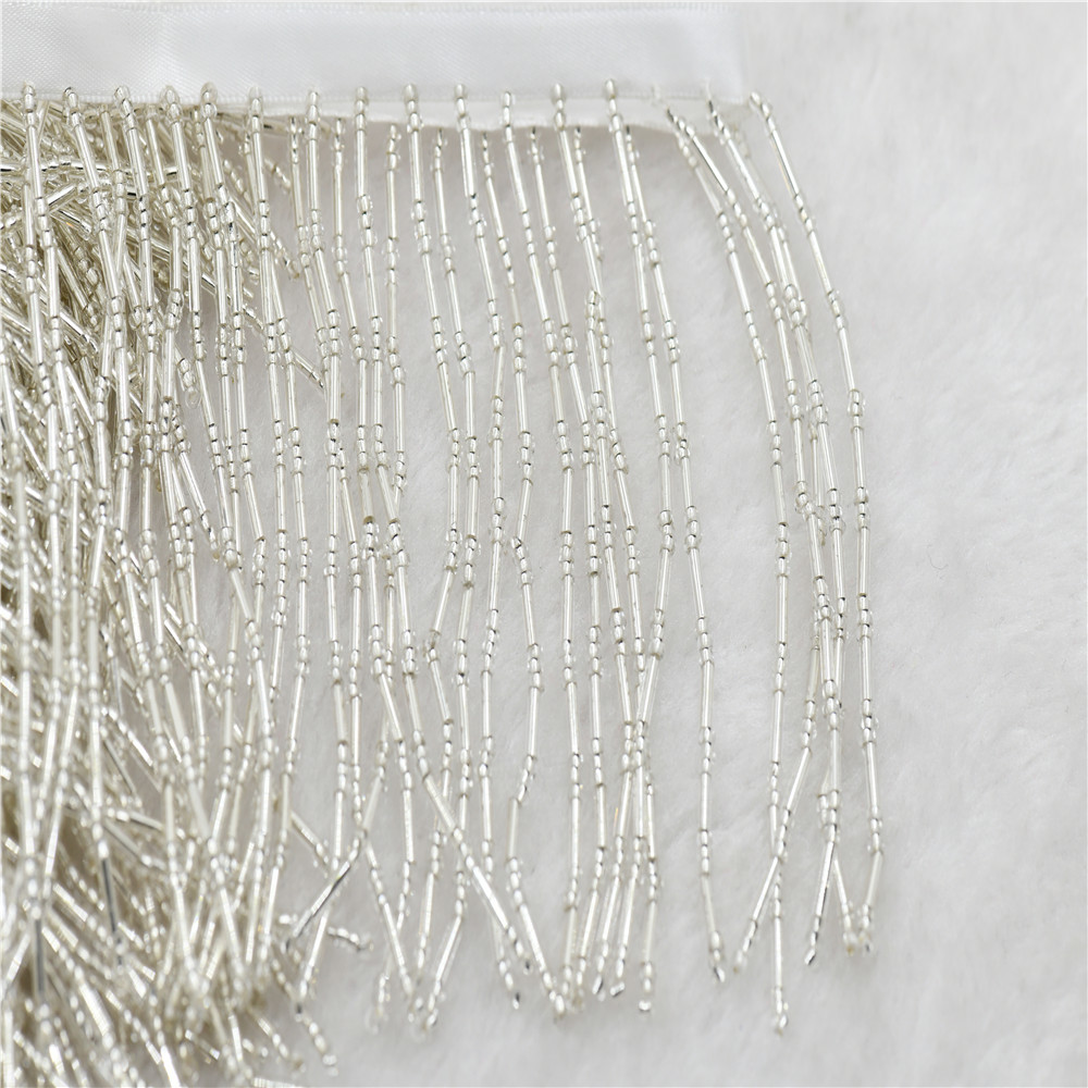 1yard 10cm wide glass Beaded F – обзор и цена Beaded Trim Fringe
