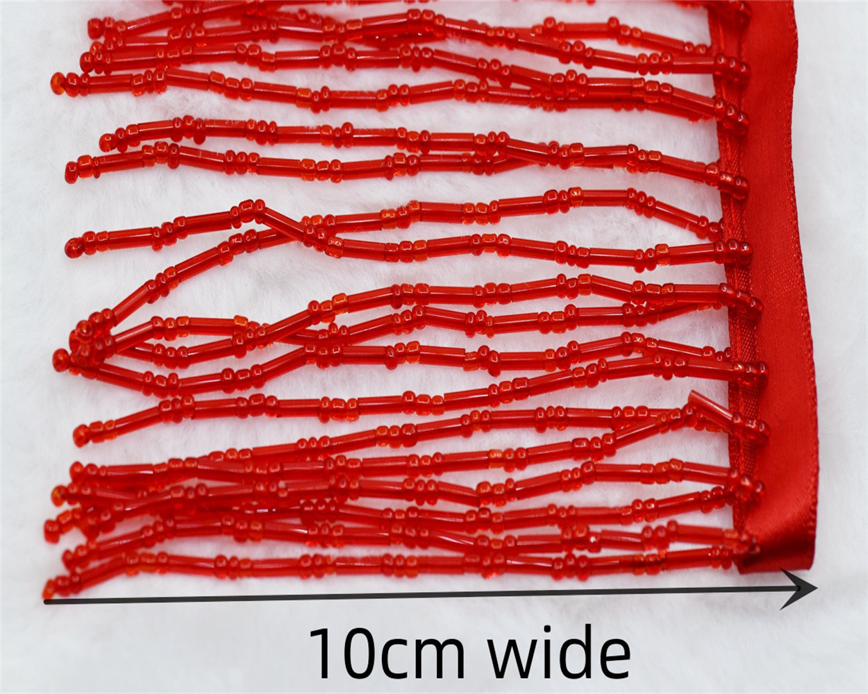 1yard 10cm wide glass Beaded F – обзор и цена Beaded Trim Fringe