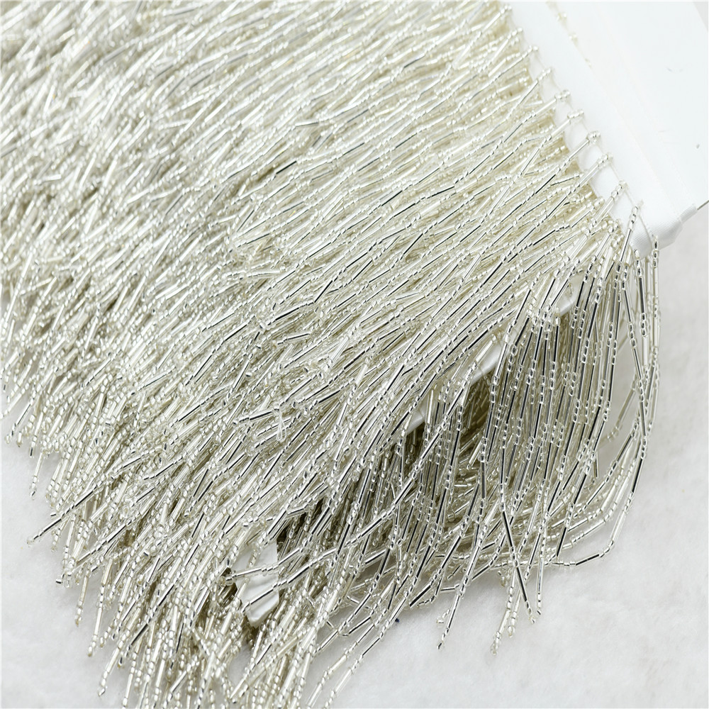 1yard 10cm wide glass Beaded F – обзор и цена Beaded Trim Fringe
