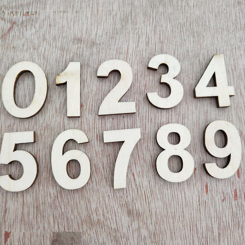 Self-sticking Wooden 0-9 Numbe – обзор и цена Embellishments For Scrapbooking