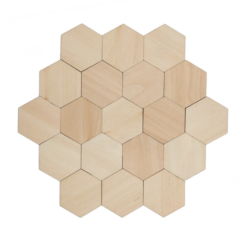 10-120mm Wooden Hexagon Blank  – обзор и цена Christmas Craft Embellishment
