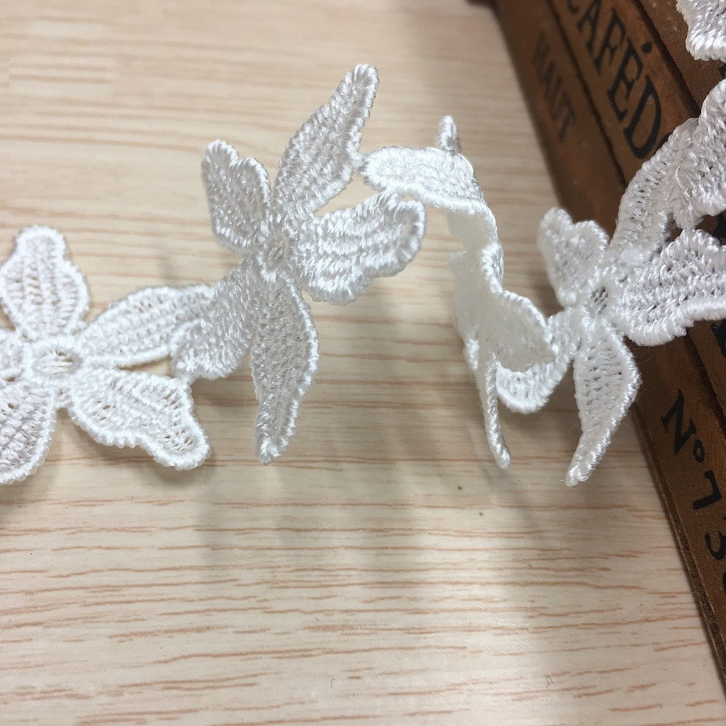 Embroidered Five-leaf Flower O – обзор и цена Lace Ribbon Trim