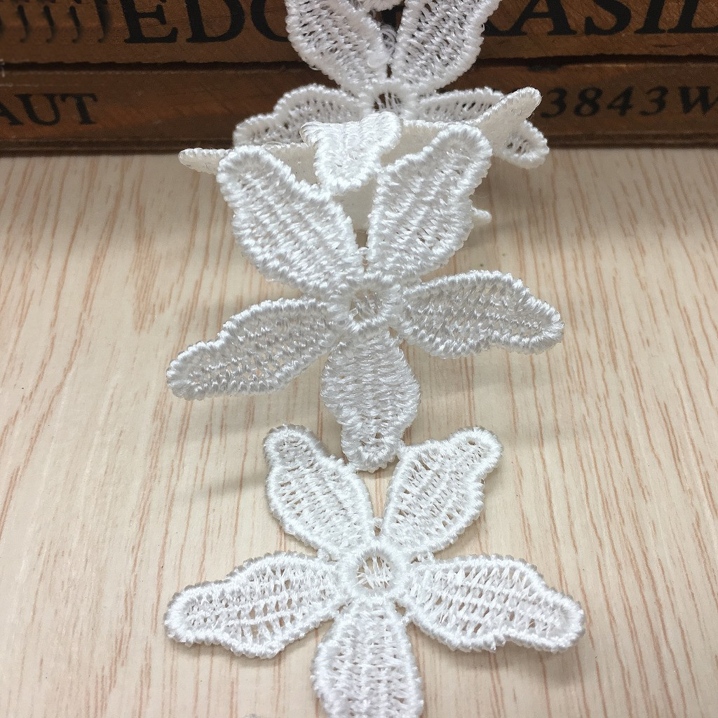 Embroidered Five-leaf Flower O – обзор и цена Lace Ribbon Trim