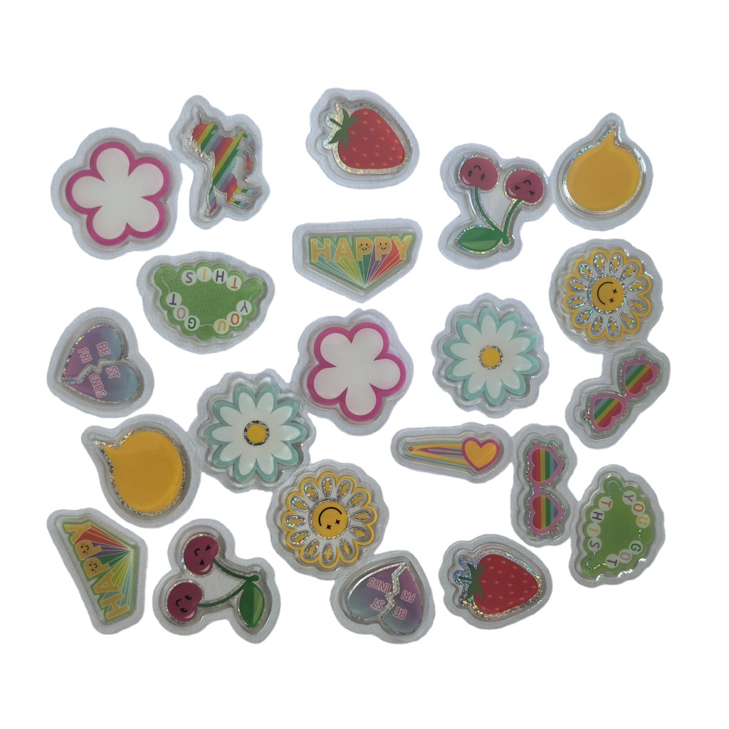 45 Pcs Adorable Epoxy Stickers – обзор и цена Craft Embellishment World