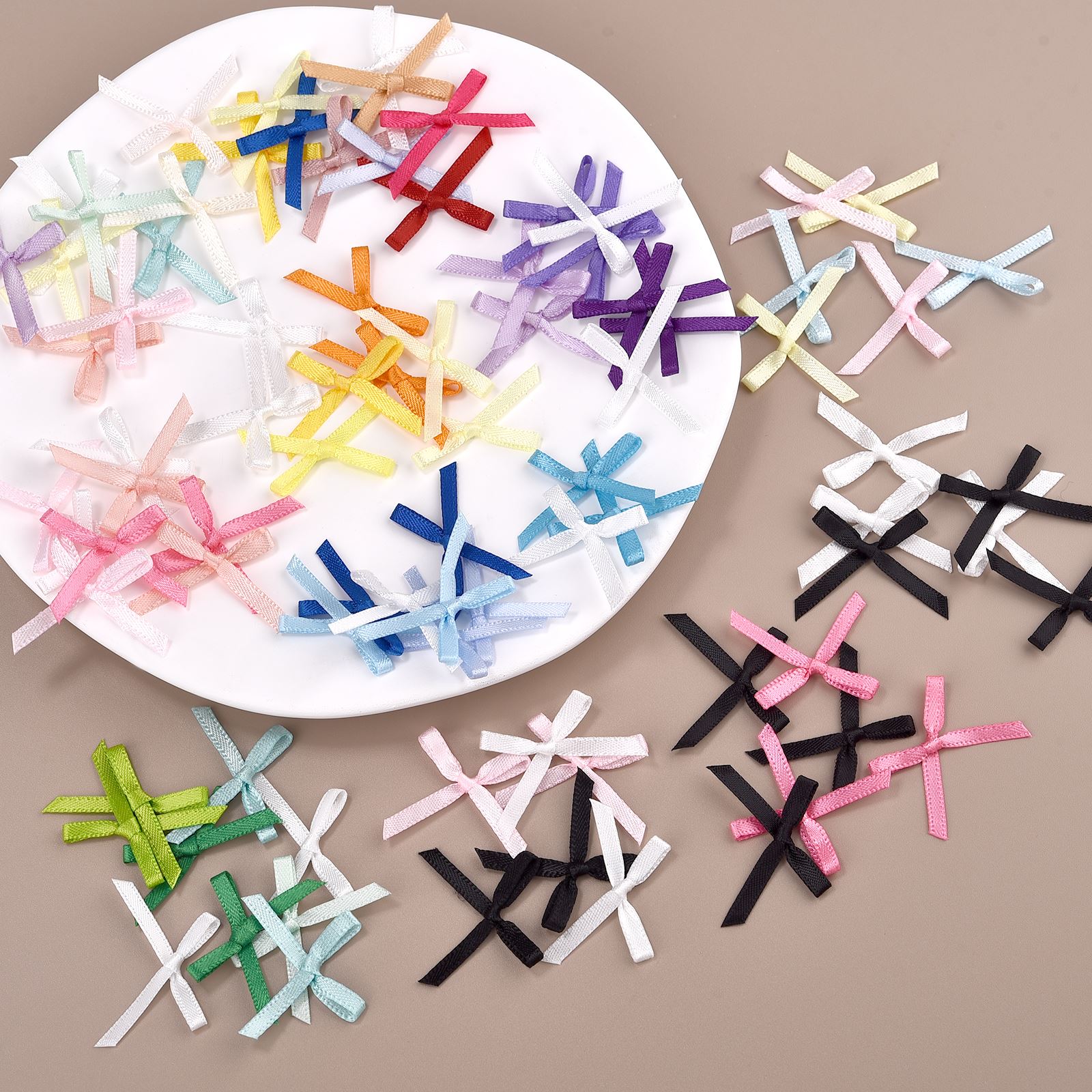 100Pcs 3mm Ribbons Mini Satin  – обзор и цена Christmas Craft Embellishment
