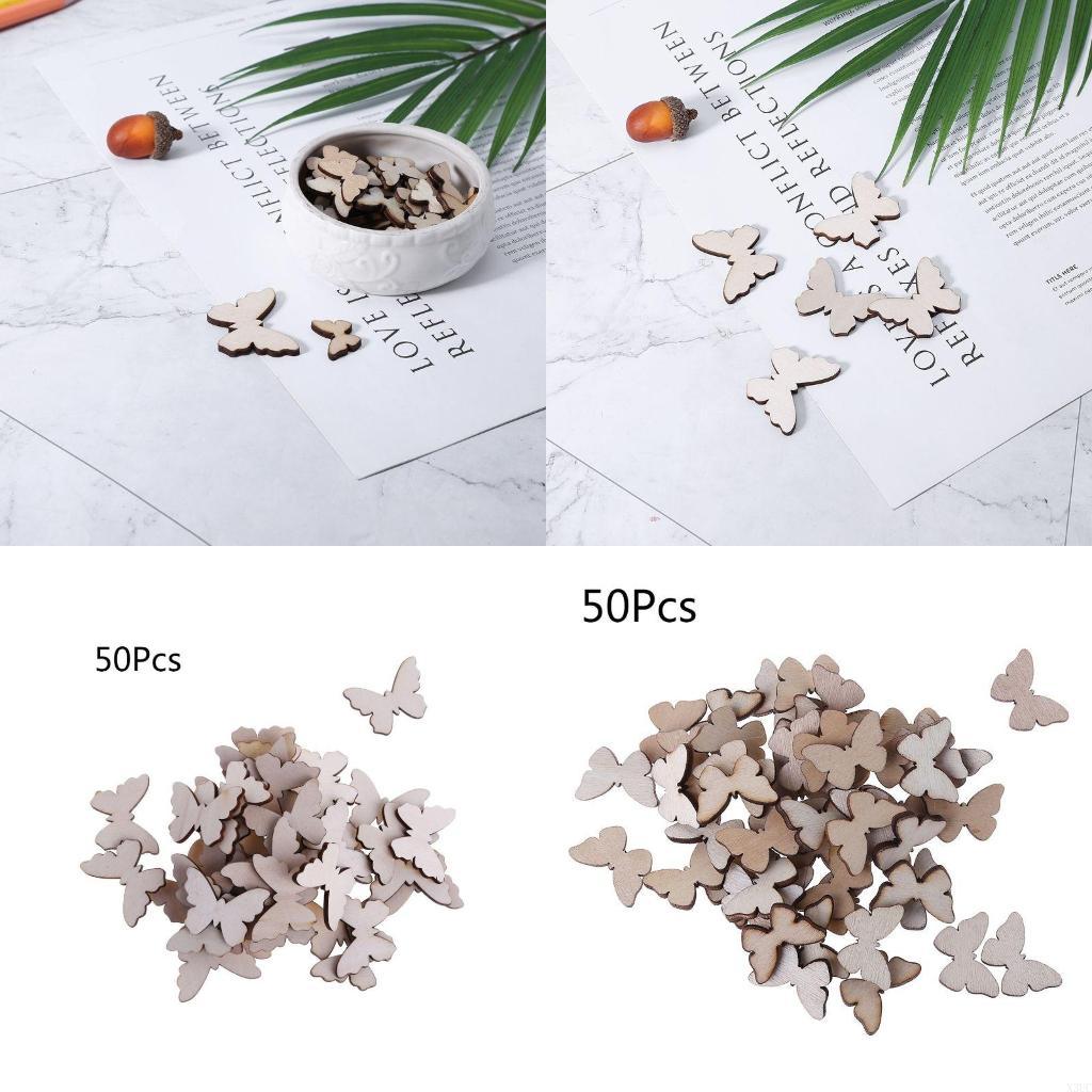 50 Pcs for Butterfly Wooden Sl – обзор и цена Christmas Craft Embellishment