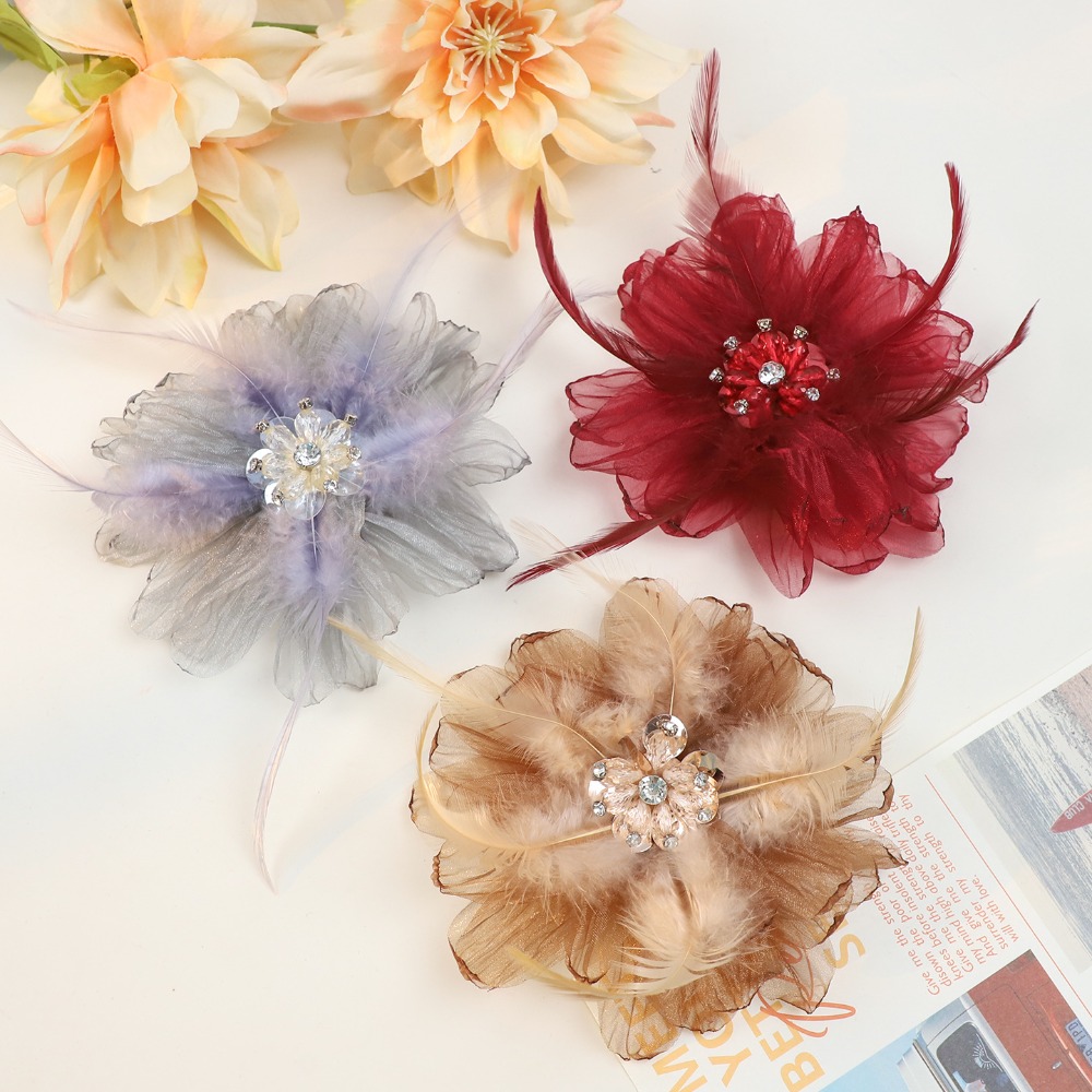 Handmade Mesh Feather Flower B – обзор и цена Crystal Mesh Fabric