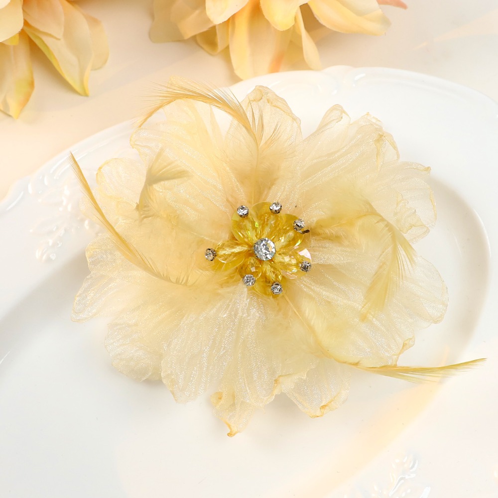 Handmade Mesh Feather Flower B – обзор и цена Crystal Mesh Fabric