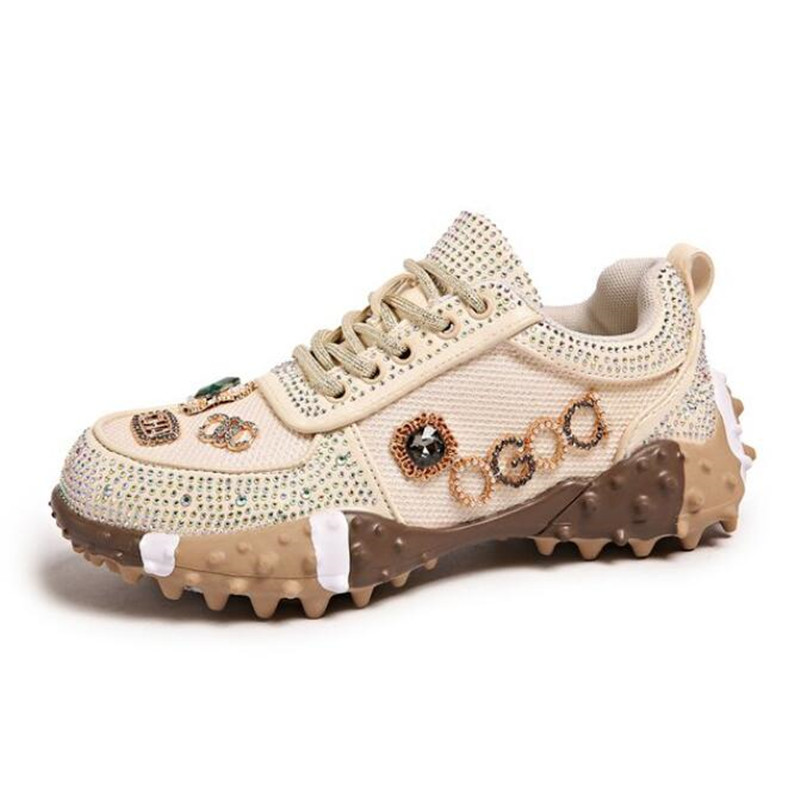 2026 Women Luxury Sneakers Rhi – обзор и цена Crystal Mesh Fabric