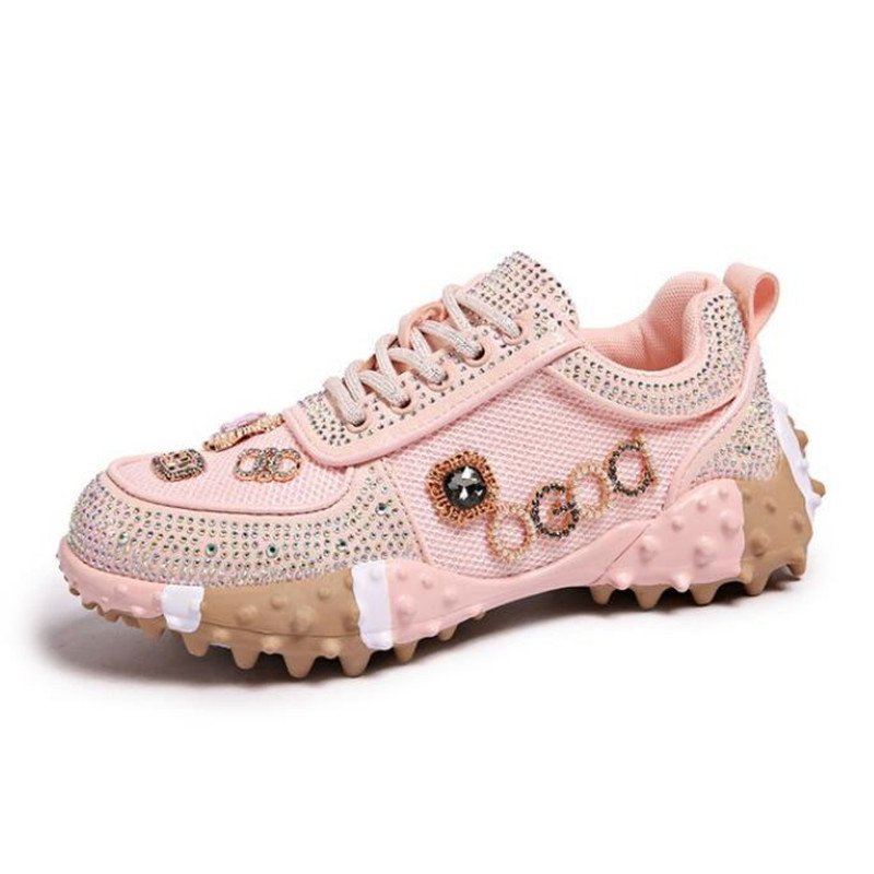 2026 Women Luxury Sneakers Rhi – обзор и цена Crystal Mesh Fabric