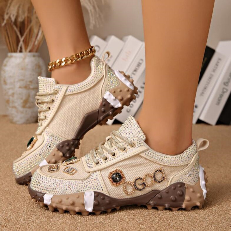 2026 Women Luxury Sneakers Rhi – обзор и цена Crystal Mesh Fabric