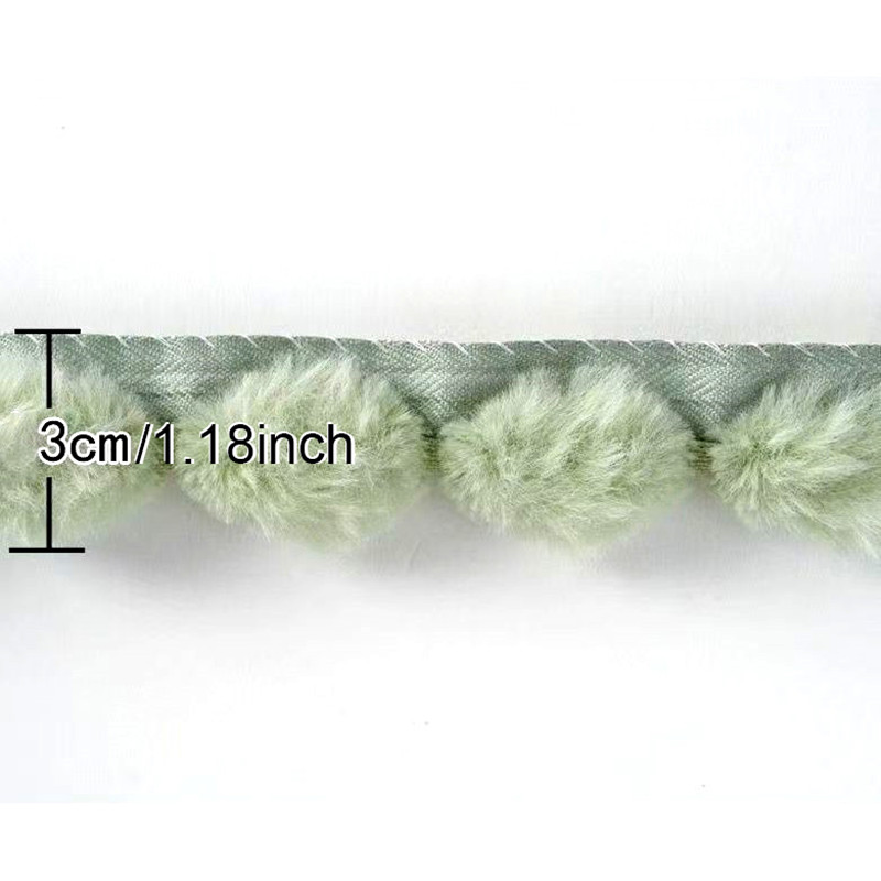 3cm Faux Rabbit Fur Pom Pom Ba – обзор и цена Fringe Ribbon Sewing
