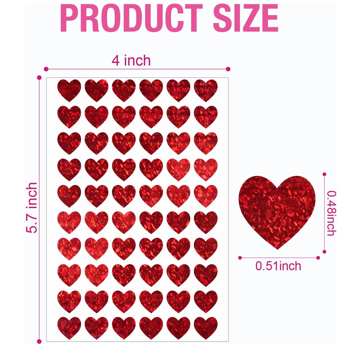 600 Pcs Red Heart Stickers, Sm – обзор и цена Glitter Vinyl Roll