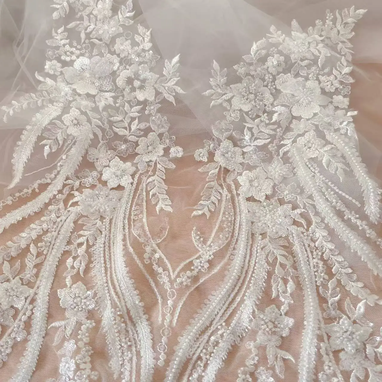 New Beaded Sequins Lace Mirror – обзор и цена Applique Patch Flower
