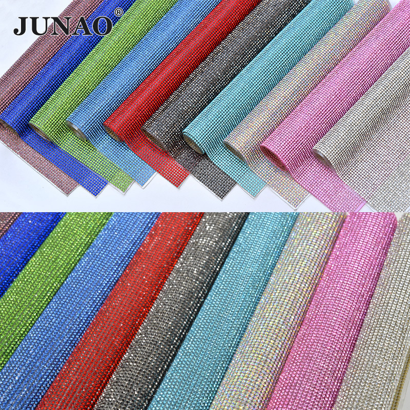 JUNAO 24x40cm Light Peach Self – обзор и цена Hotfix Rhinestone Sheet