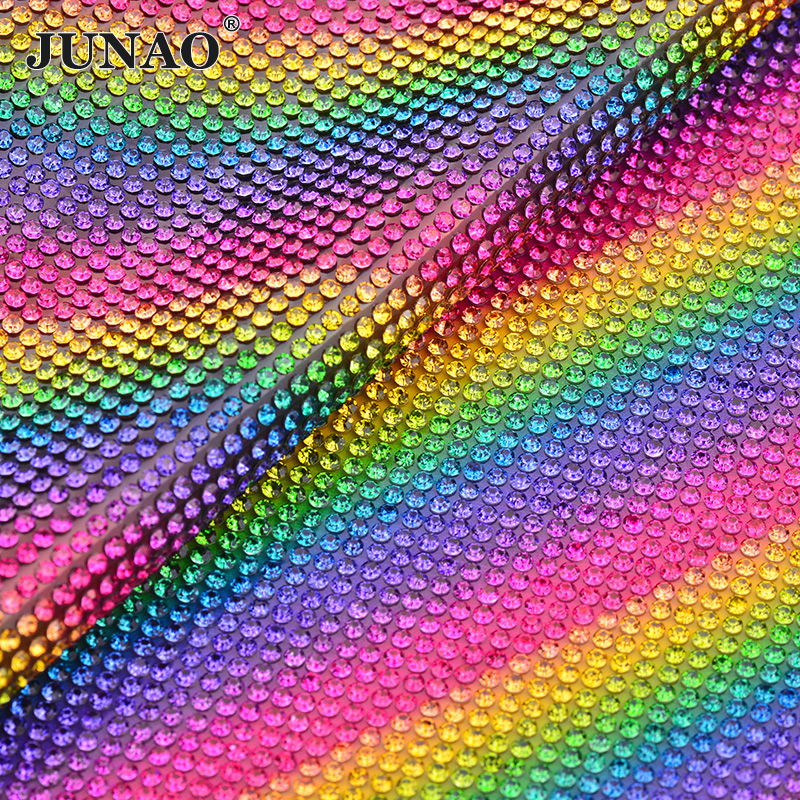 JUNAO 24x40cm Light Peach Self – обзор и цена Hotfix Rhinestone Sheet