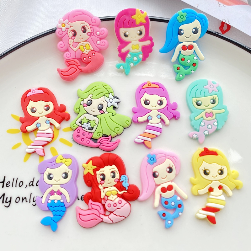 10pcs New Cute Cartoon Mermaid – обзор и цена Embellishment Glue Craft