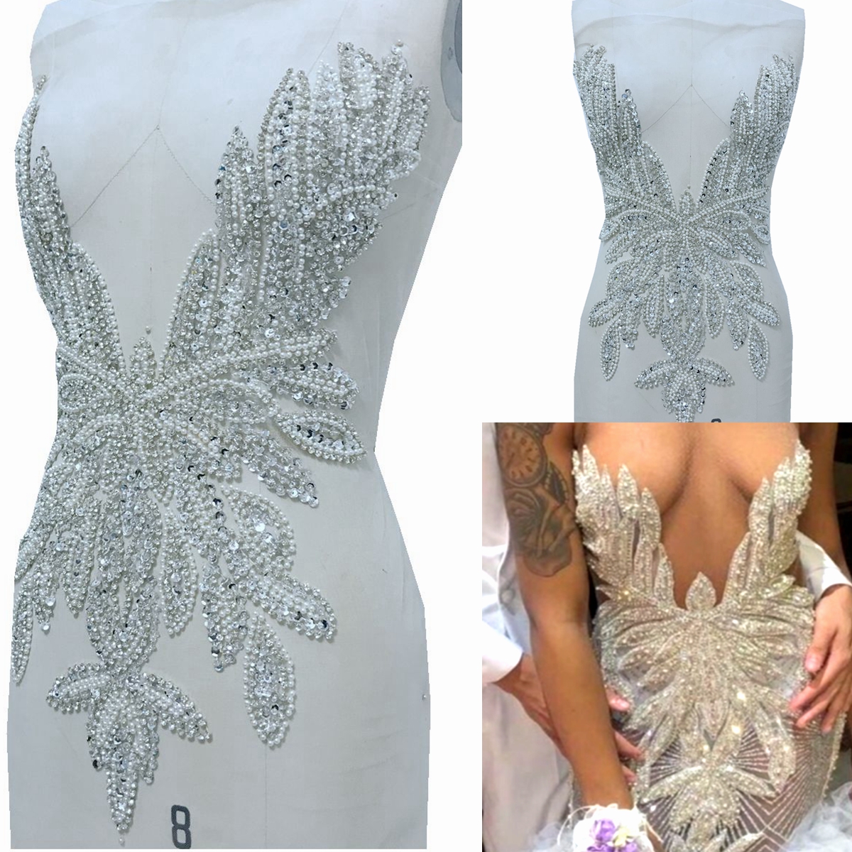 Luxury Beading Mesh Pearls Cry – обзор и цена Crystal Mesh Fabric