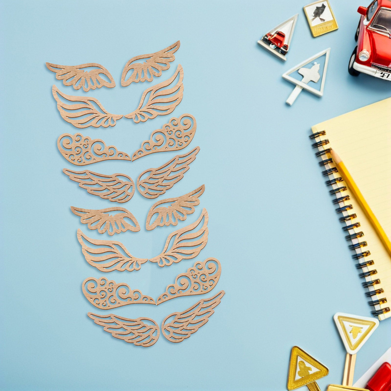 40Pcs Wood Wings Cutouts Natur – обзор и цена Christmas Craft Embellishment