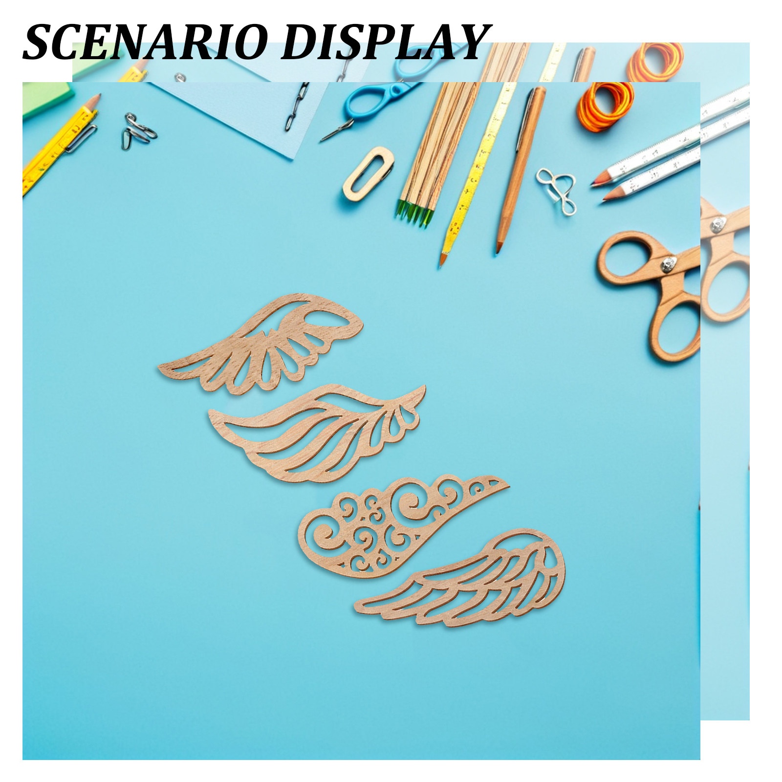 40Pcs Wood Wings Cutouts Natur – обзор и цена Christmas Craft Embellishment