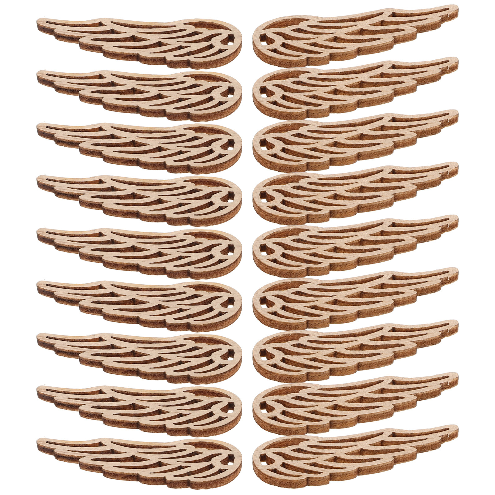 50Pcs Natural Wood Angel Wings – обзор и цена Christmas Craft Embellishment