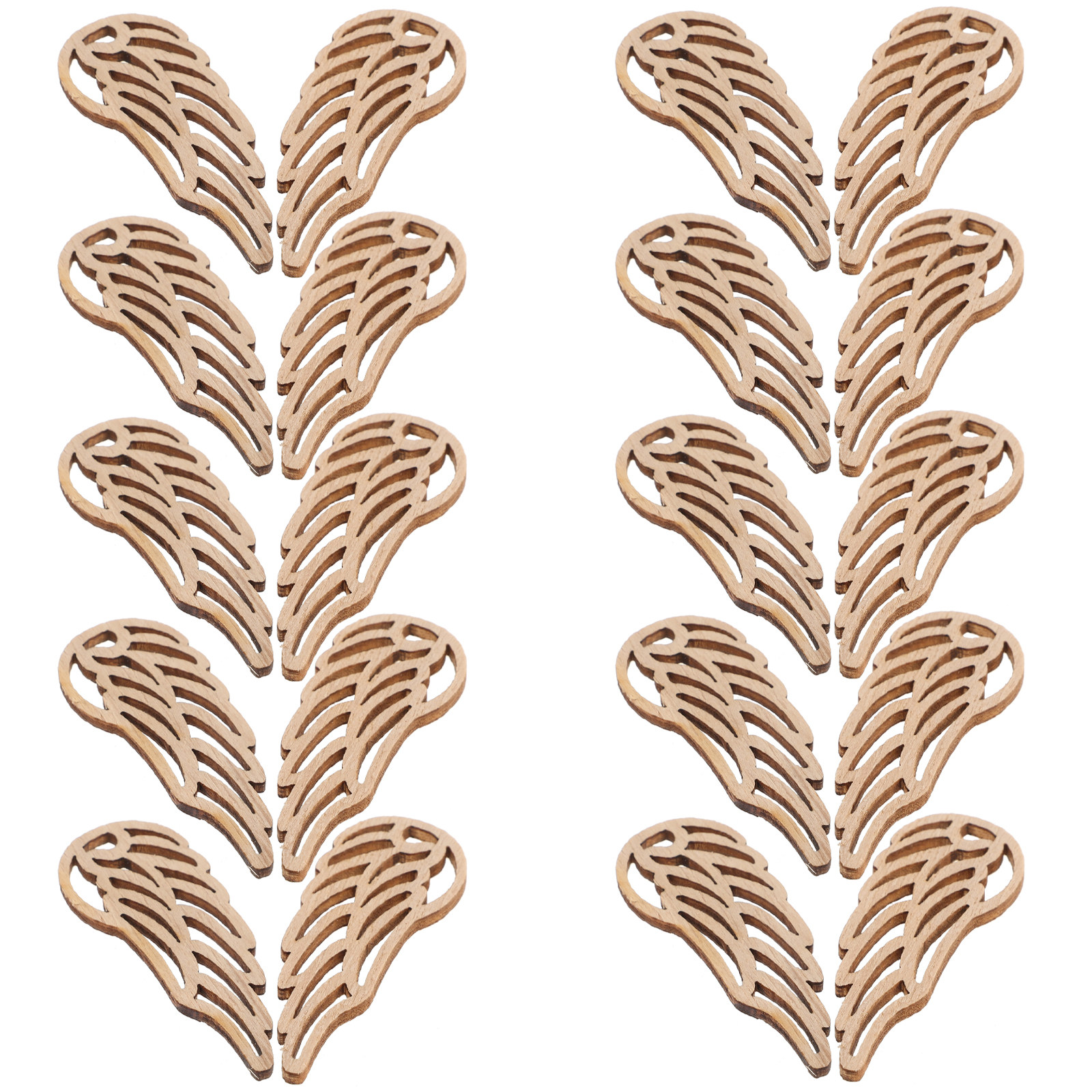 50Pcs Natural Wood Angel Wings – обзор и цена Christmas Craft Embellishment