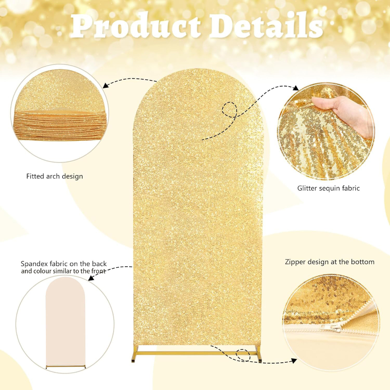 4 Colors 7 Sizes Sequin Arch F – обзор и цена Sequin Fabric Panel