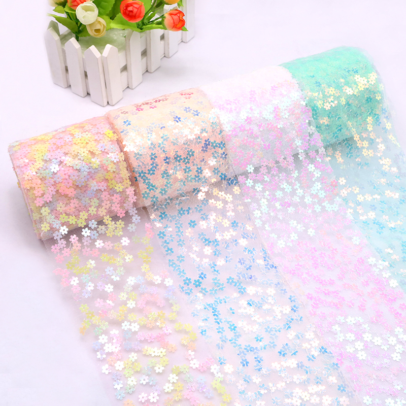 8cm 10cm 10 Yards Glitter Sequ – обзор и цена Organza Ribbon Spool