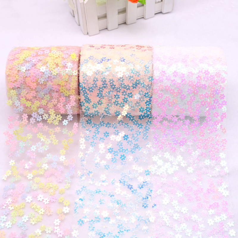 8cm 10cm 10 Yards Glitter Sequ – обзор и цена Organza Ribbon Spool