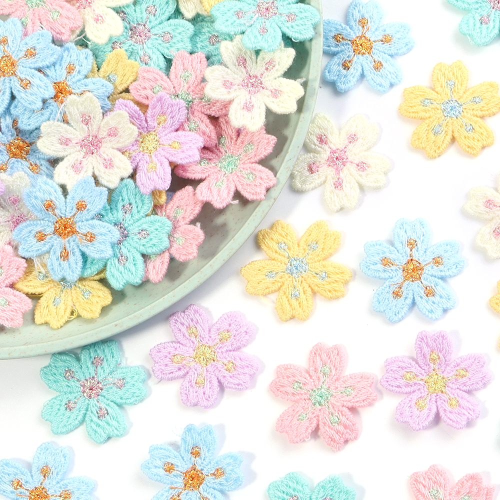 20pcs/lot Colorful 2.4cm Embro – обзор и цена Applique Patch Flower