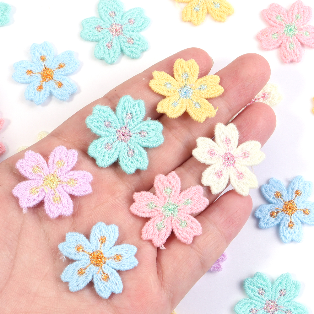 20pcs/lot Colorful 2.4cm Embro – обзор и цена Applique Patch Flower