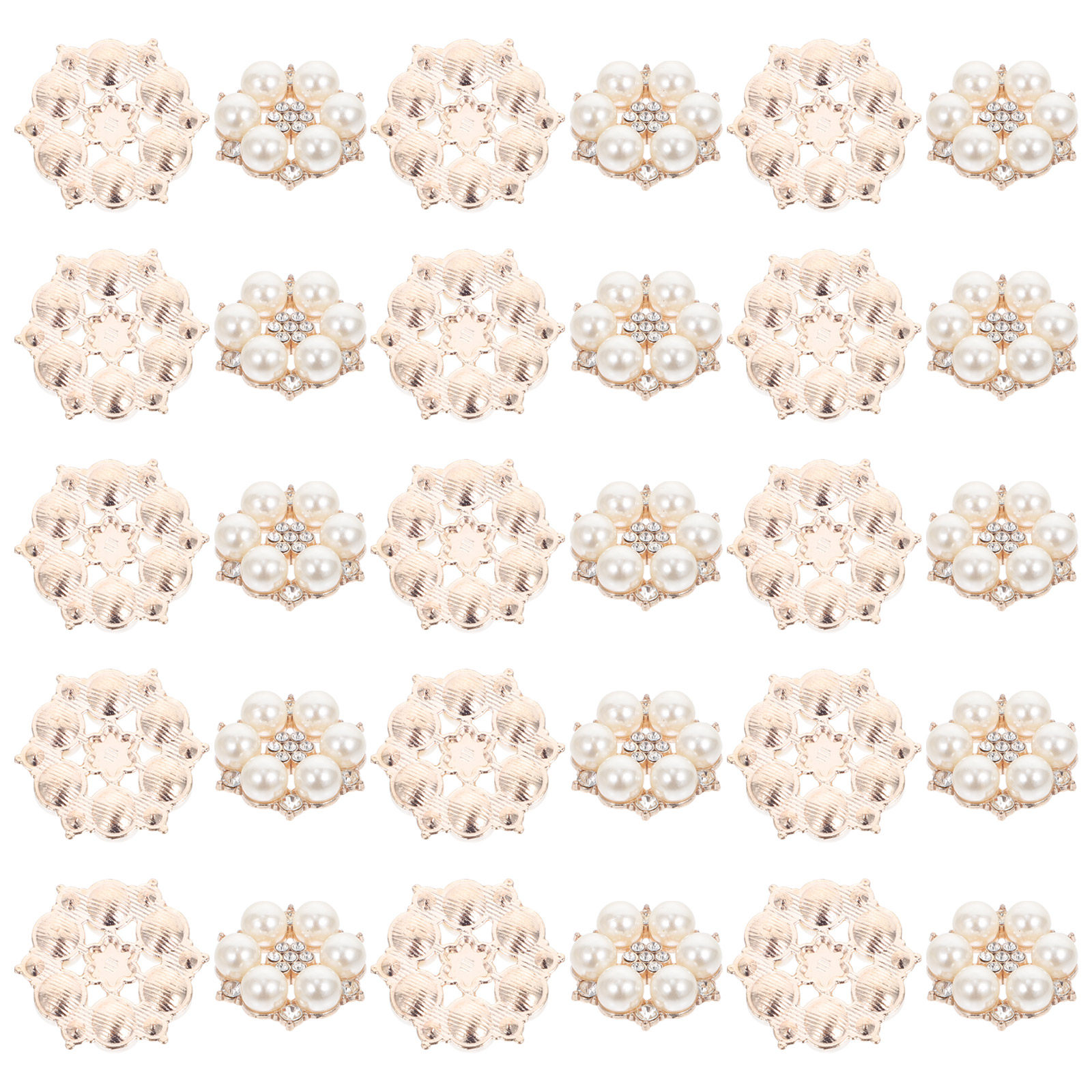 30Pcs Pearl Flower Buttons DIY – обзор и цена Craft Embellishment