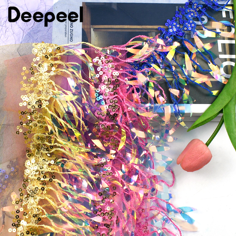 2/5/10Yards 15cm Sequins Bead  – обзор и цена Beaded Trim Fringe