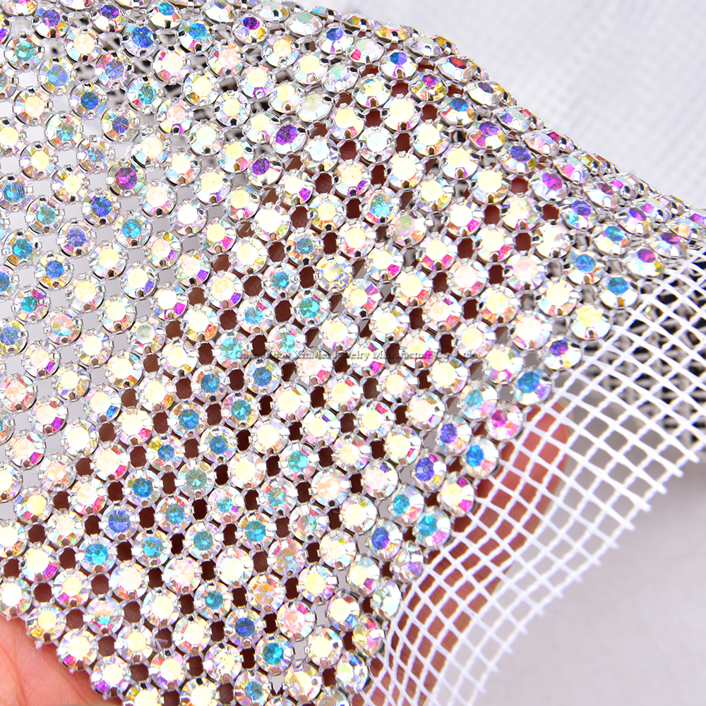 24 Rows Crystal AB Color Bling – обзор и цена Crystal Mesh Fabric