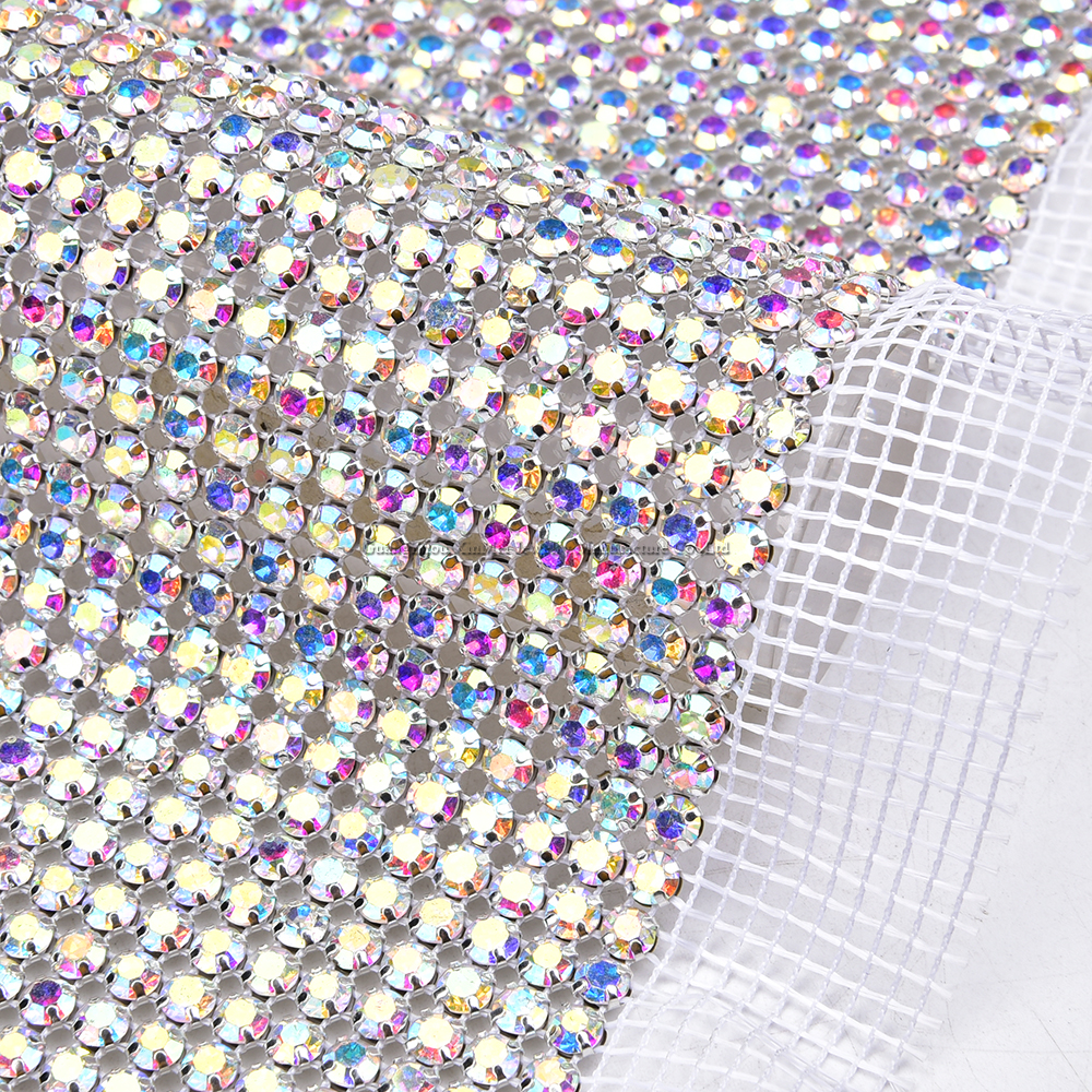 24 Rows Crystal AB Color Bling – обзор и цена Crystal Mesh Fabric