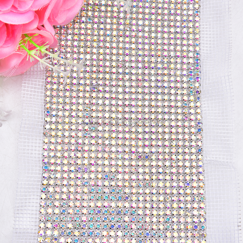 24 Rows Crystal AB Color Bling – обзор и цена Crystal Mesh Fabric